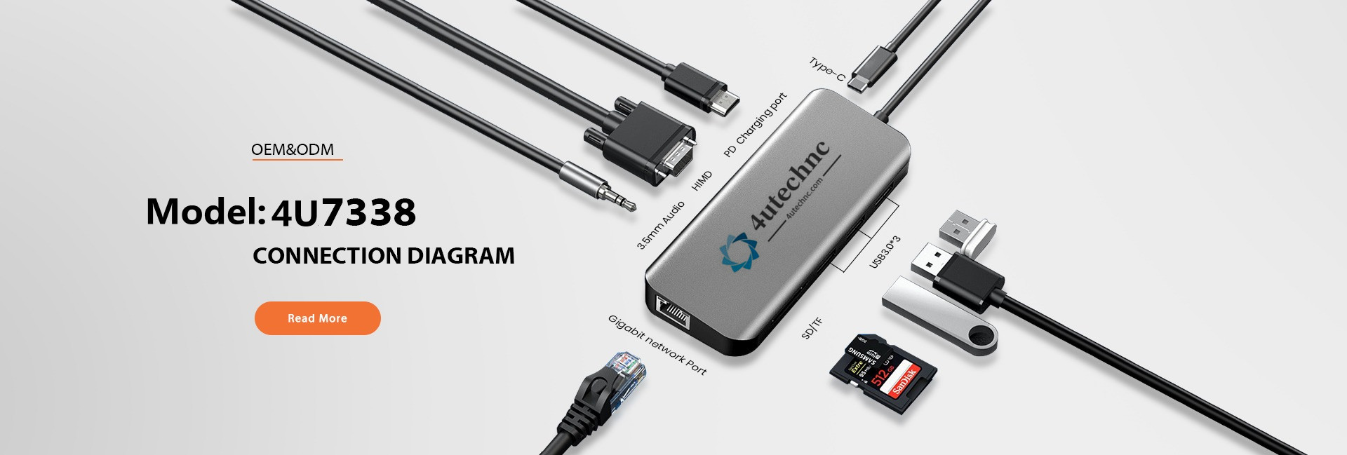 4U7338 10 in 1 USB C Multi Function Docking Station